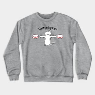 Funny cake server cat Crewneck Sweatshirt